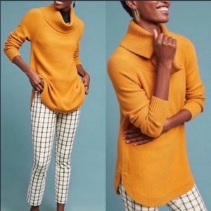 Anthropologie Moth Gold Cowl Neck Sweater-Sm